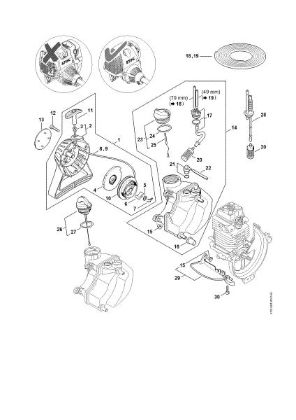 Picture of Rewind starter, Fuel tank    508613634 HT 101