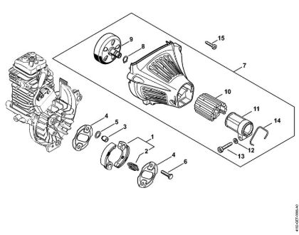 Clutch, Fan housing Pole pruners (HT) HT 102 Stihl