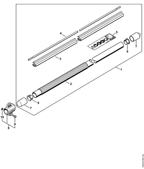 Drive tube assembly Pole pruners (HT) HT 102 Stihl