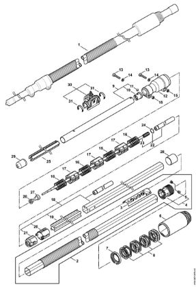 Drive tube assembly Pole pruners (HT) HT 103 Stihl