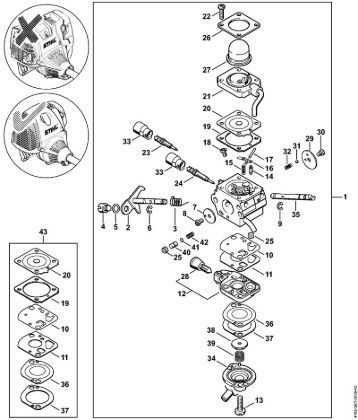 Carburetor C1Q-S98    5 08 507 652 Pole pruners (HT) HT 130 Stihl