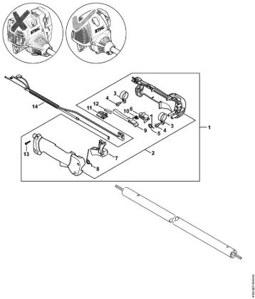 Handle    5 08 507 652 Pole pruners (HT) HT 130 Stihl