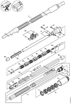 Drive tube assembly Pole pruners (HT) HT 133 Stihl