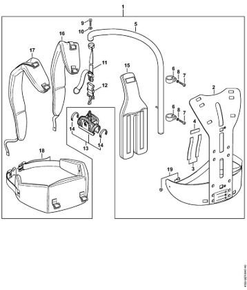 Back mounted support system RTS Pole pruners (HT) HT 135 Stihl