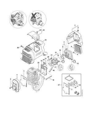 Picture of Muffler, Air filter HT 135