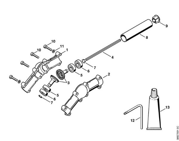 Angle drive (38.2016) Pole pruners (HT) HT 70 Stihl