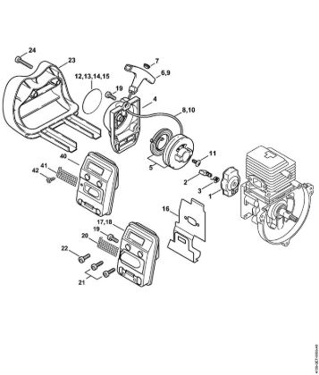 Rewind starter, Muffler Pole pruners (HT) HT 70 Stihl