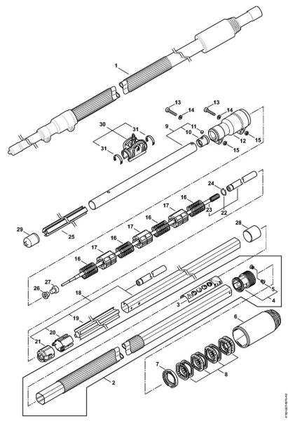 Drive tube assembly HT 75 Pole pruners (HT) HT 75 Stihl