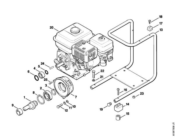 Drive shaft, Support frame RB 220 K Electric pressure washers (RE) RB 220 K Stihl