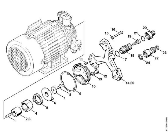 Pump housing Electric pressure washers (RE) RB 400 K Stihl