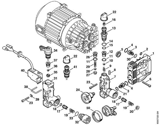 Regulation valve block Electric pressure washers (RE) RE 102 K Stihl