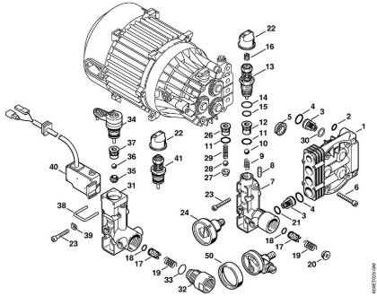 Regulation valve block Electric pressure washers (RE) RE 102 K USA Stihl