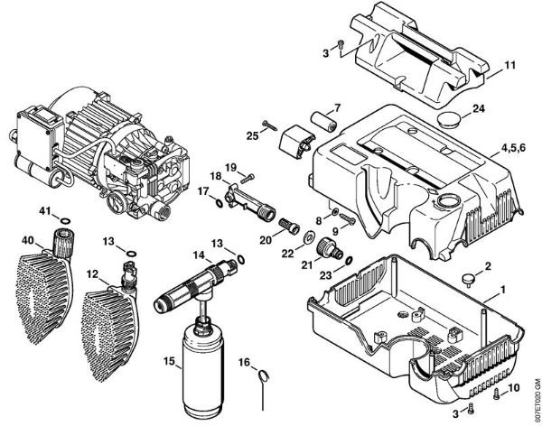 Shroud Electric pressure washers (RE) RE 106 KM Stihl