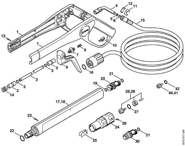 Spray gun, Spray lance/wand Electric pressure washers (RE) RE 106 KM Stihl