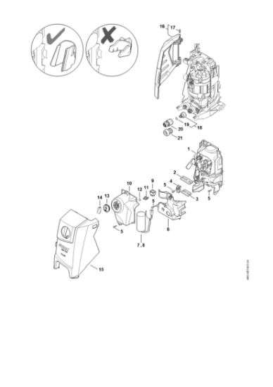 Picture of Air baffle, Machine cover, Switch housing RE 110