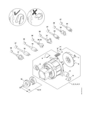 Picture of Electric motor, Connecting cable RE 110