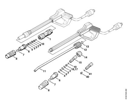 Spray gun, Spray lance/wand Electric pressure washers (RE) RE 110 K Stihl