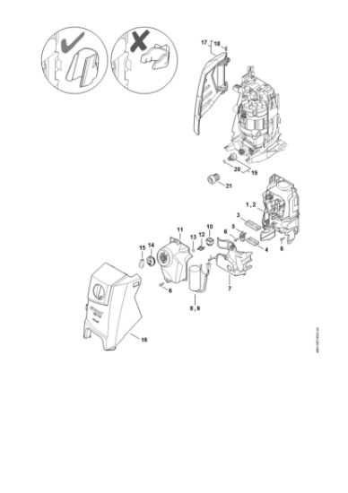 Picture of Air baffle, Machine cover, Switch housing RE 110 PLUS