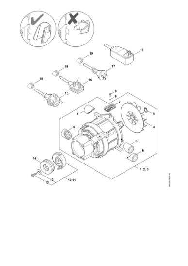 Picture of Electric motor, Connecting cable RE 110 PLUS