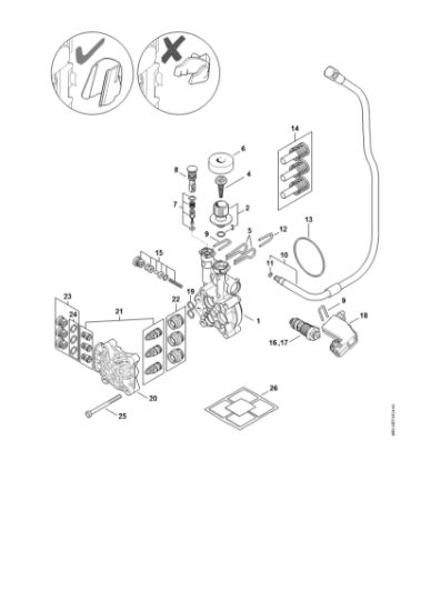 Picture of Pump, valve block RE 110 PLUS