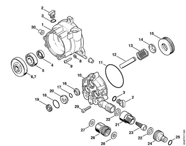 Drive housing, Pump casing Electric pressure washers (RE) RE 115 K Stihl