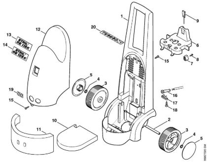 Chassis, Machine cover Electric pressure washers (RE) RE 116 K Stihl