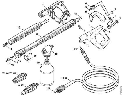 Spray gun, Spray lance/wand (05.2007) Electric pressure washers (RE) RE 117 Stihl