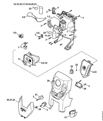 Housing, Machine cover, Switch housing Electric pressure washers (RE) RE 119 Stihl