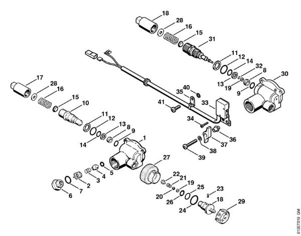 Regulation valve block RE 110 K, RE 120 K Electric pressure washers (RE) RE 120 K Stihl