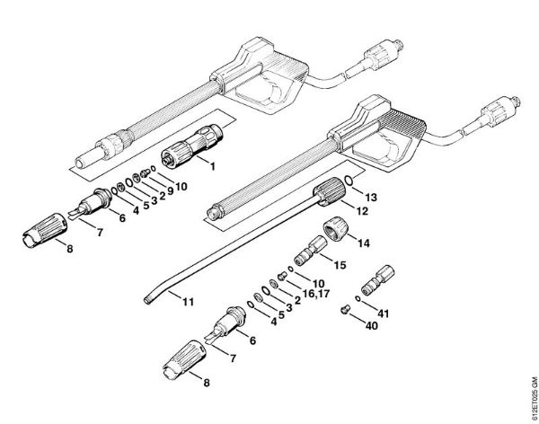 Spray gun, Spray lance/wand Electric pressure washers (RE) RE 120 K Stihl