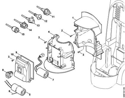 Cover, Switch housing Electric pressure washers (RE) RE 126 K Stihl
