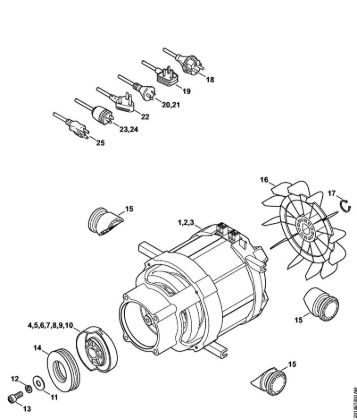 Electric motor, Connecting cable Electric pressure washers (RE) RE 129 PLUS Stihl