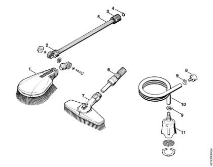 Washing brush, Suction hose Electric pressure washers (RE) RE 140 K Stihl