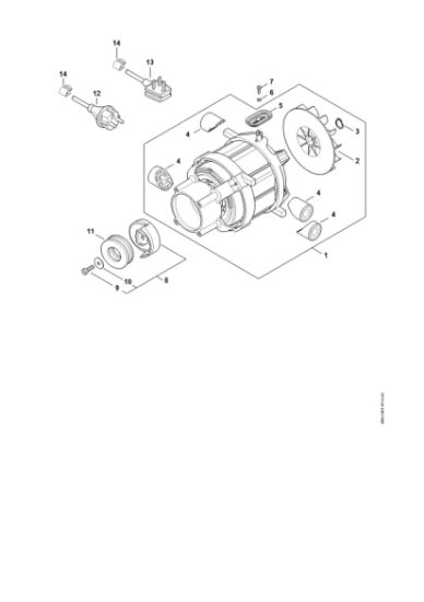 Picture of Electric motor, Connecting cable RE 140 PLUS