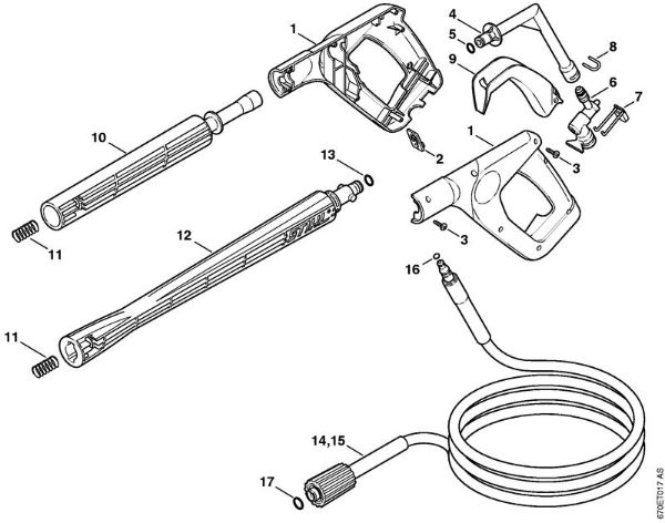 Spray gun, Spray lance/wand Electric pressure washers (RE) RE 141 K Stihl