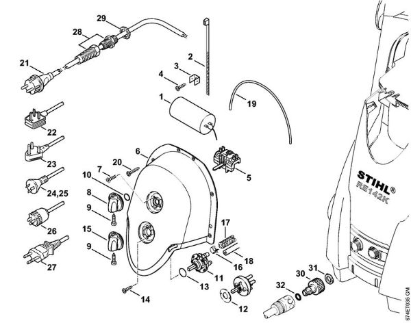 Control box Electric pressure washers (RE) RE 142 PLUS Stihl