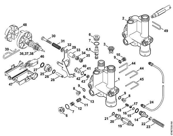 Regulation valve block Electric pressure washers (RE) RE 142 PLUS Stihl