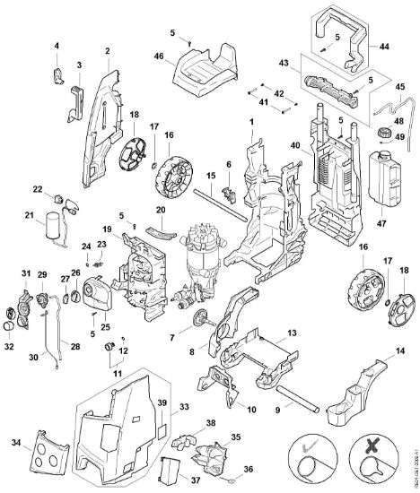 Picture of Chassis, Air baffle, Shroud, Switch housing RE 150 PLUS RE 150 PLUS