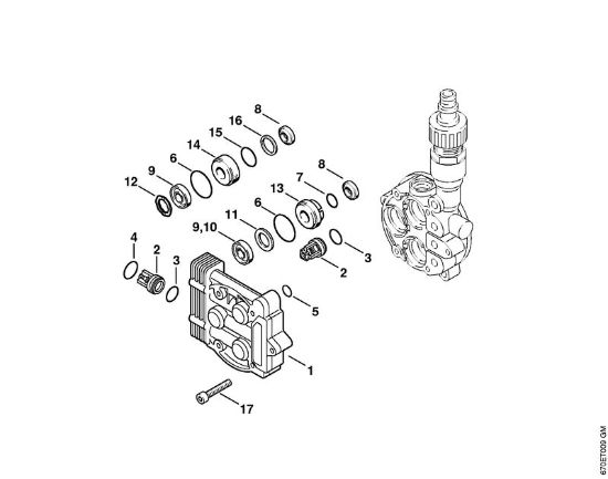 Valve block Electric pressure washers (RE) RE 161 K PLUS Stihl