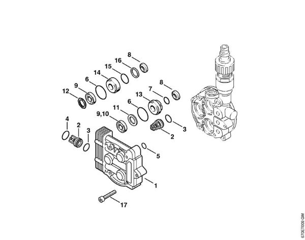 Valve block Electric pressure washers (RE) RE 161 K PLUS Stihl
