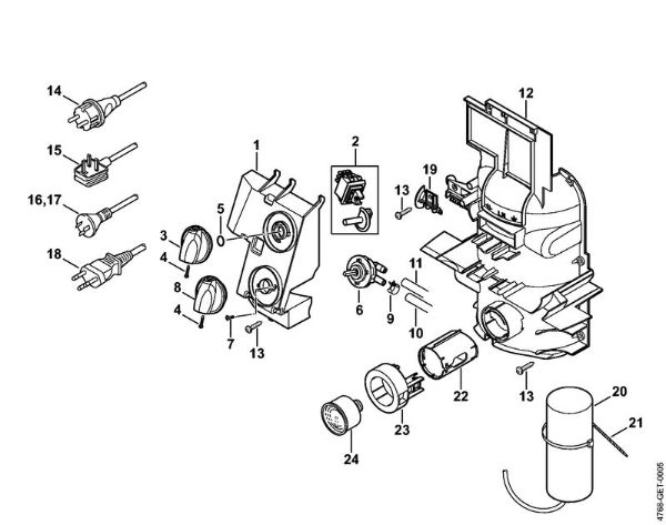 Control box Electric pressure washers (RE) RE 163 Stihl