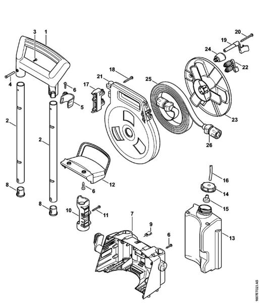 Handle frame Electric pressure washers (RE) RE 163 Stihl