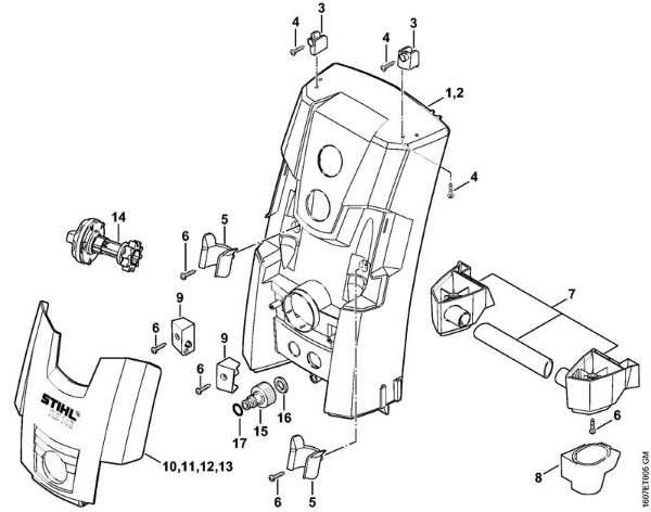 Machine cover Electric pressure washers (RE) RE 163 Stihl