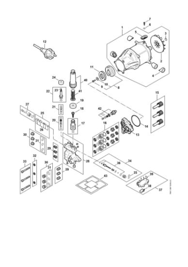 Picture of Electric motor, Connecting cable, Valve block, Pump RE 170 RE 170