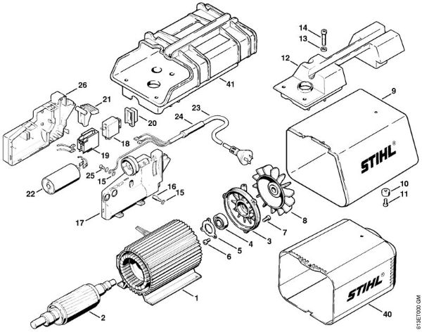 Electric motor RE 220 K, 240 K, Pedal switch RE 240 K Electric pressure washers (RE) RE 220 K Stihl
