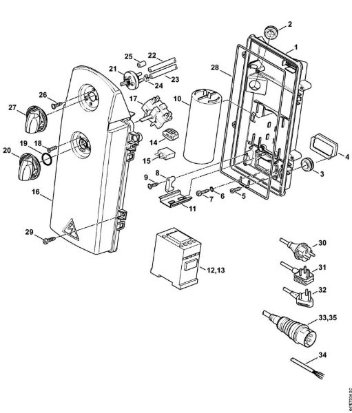 Control box, Power cable Electric pressure washers (RE) RE 271 PLUS Stihl