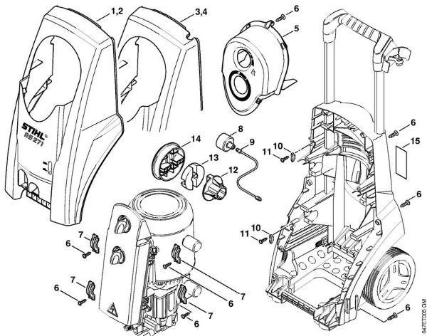 Machine cover Electric pressure washers (RE) RE 271 PLUS Stihl