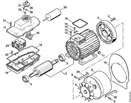 Electric motor, Switch housing Electric pressure washers (RE) RE 280 K Stihl