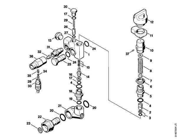 Regulation valve block Electric pressure washers (RE) RE 300 K Stihl