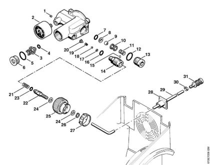 Regulation valve block Electric pressure washers (RE) RE 340 K Stihl
